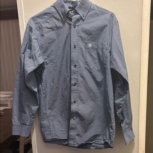 Ariat Pro Series Navy Plaid Button Up Shirt